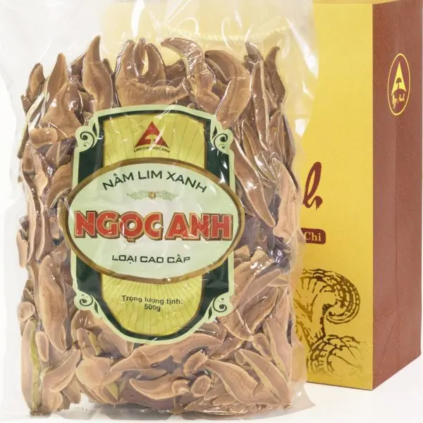 Nấm Lim Xanh Cao Cấp Thái Lát 500g 4 bao bì nấm lim xanh thái lát cao cấp 500g, sản phẩm tốt nhất, bán chạy nhất