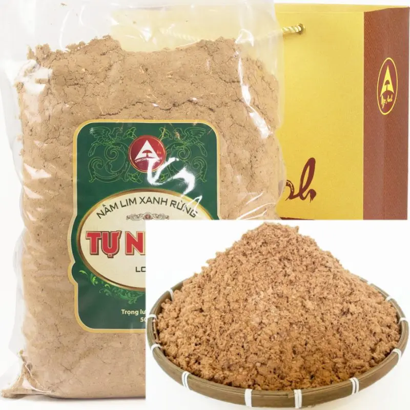 Mua Nấm Lim Xanh Rừng Xay Bột Tiên Phước – Tự nhiên, dễ sử dụng, hiệu quả cao bao bì nấm lim xanh rừng tiên phước xay bột 500g, cam kết chất lượng loại 1