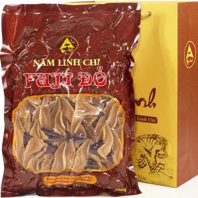 túi nấm linh chi đỏ fuji thái lát 500g loại best seller
